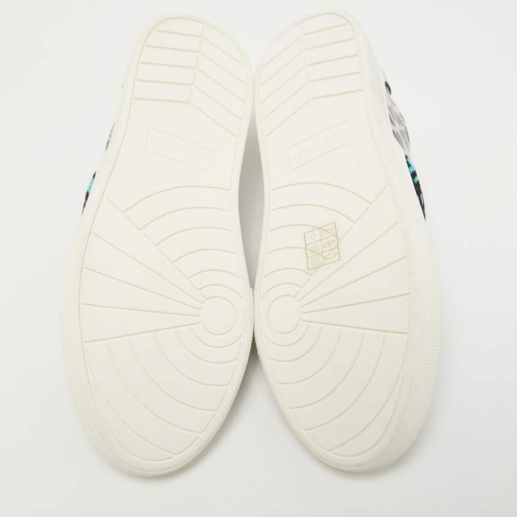 Pre Owned Marc Jacobs Multicolor Sequin and Canvas Leopard Print Mercer Slip On Sneakers Size 37