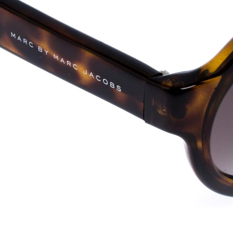 Pre Owned Marc by Marc Jacobs Brown Tortoise V08HA Round Sunglasses