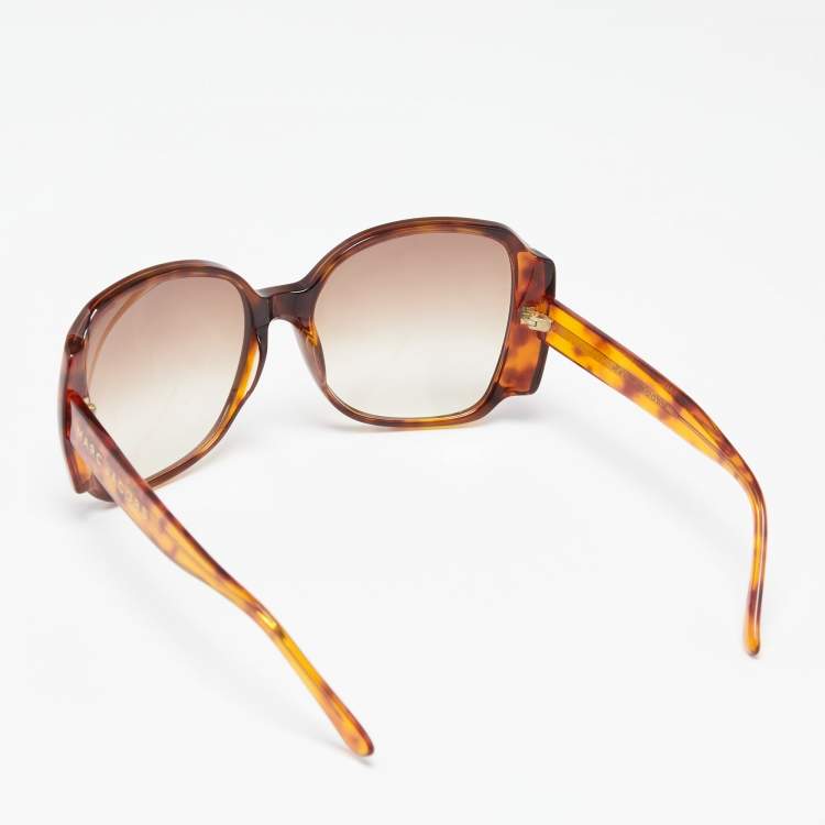 Pre Owned Marc Jacobs Turquoise Brown MJ121/S Oversized Gradient Sunglasses