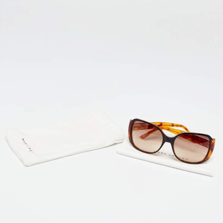 Pre Owned Marc Jacobs Turquoise Brown MJ121/S Oversized Gradient Sunglasses