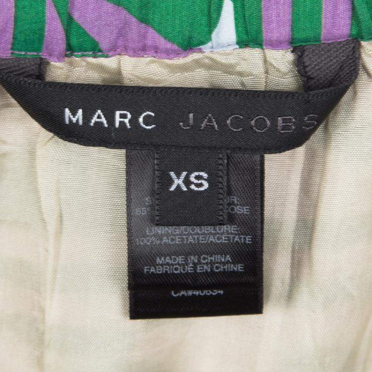 Pre Owned Marc Jacobs Multicolor Printed Ruffle Bottom Layered Skirt XS