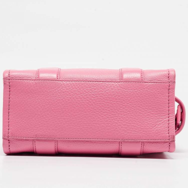 Pre Owned Marc Jacobs Pink Leather Small The Tote Bag