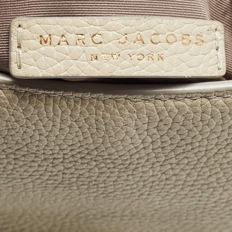 Pre Owned Marc Jacobs Light Beige Leather Recruit Nomad Saddle Shoulder Bag