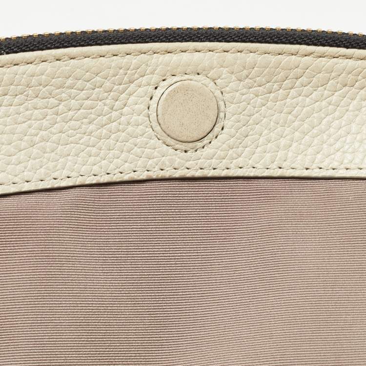 Pre Owned Marc Jacobs Light Beige Leather Recruit Nomad Saddle Shoulder Bag
