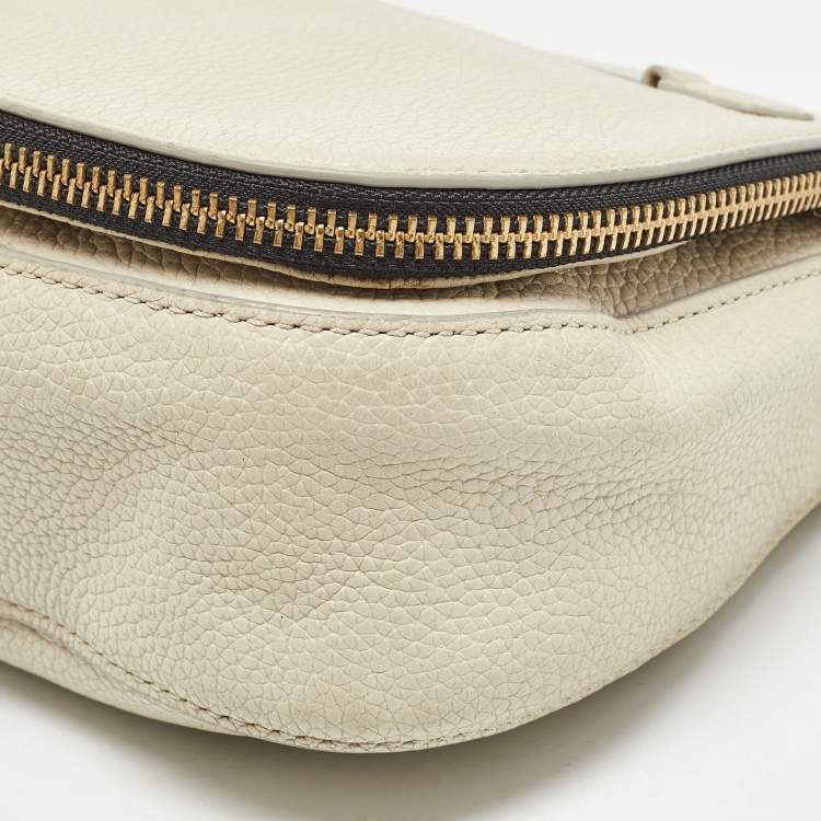 Pre Owned Marc Jacobs Light Beige Leather Recruit Nomad Saddle Shoulder Bag