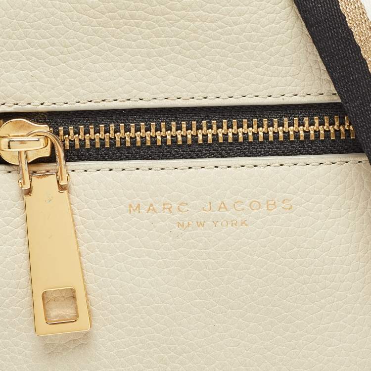 Pre Owned Marc Jacobs Light Beige Leather Recruit Nomad Saddle Shoulder Bag