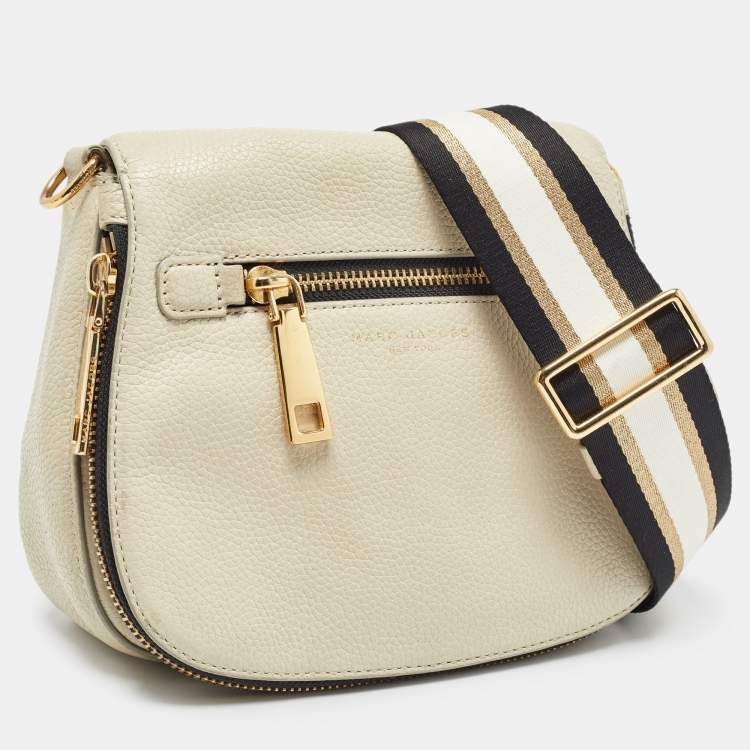 Pre Owned Marc Jacobs Light Beige Leather Recruit Nomad Saddle Shoulder Bag