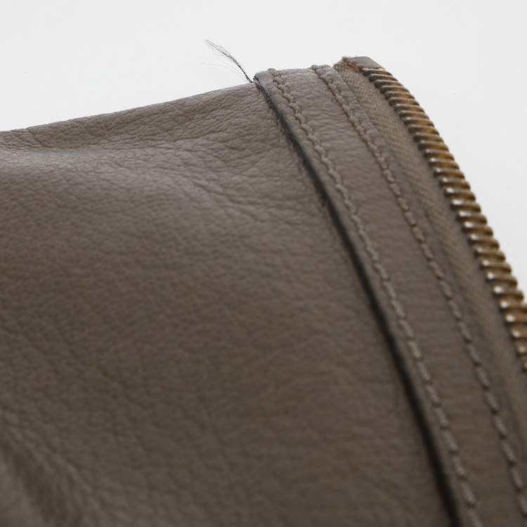 Pre Owned Marc Jacobs Beige/Grey Leather Foldover Shoulder Bag