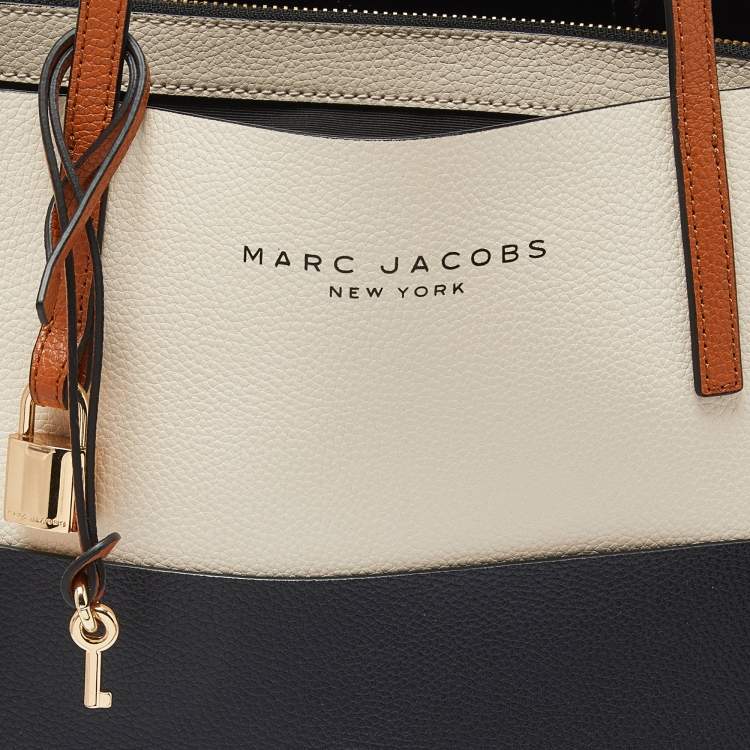 Pre Owned Marc Jacobs Multicolor Leather Grind Colorblock Tote
