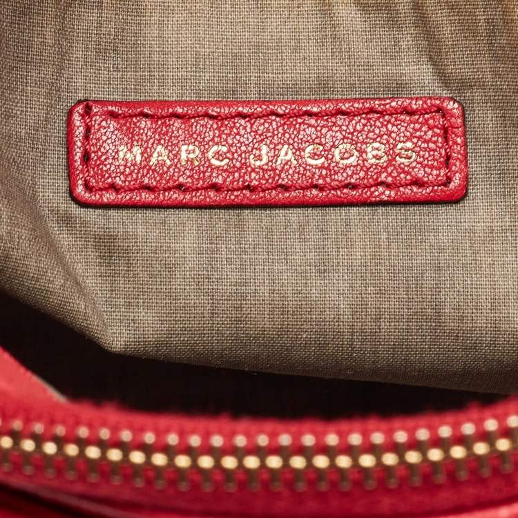 Pre Owned Marc Jacobs Red Quilted Leather Large Single Flap Shoulder Bag