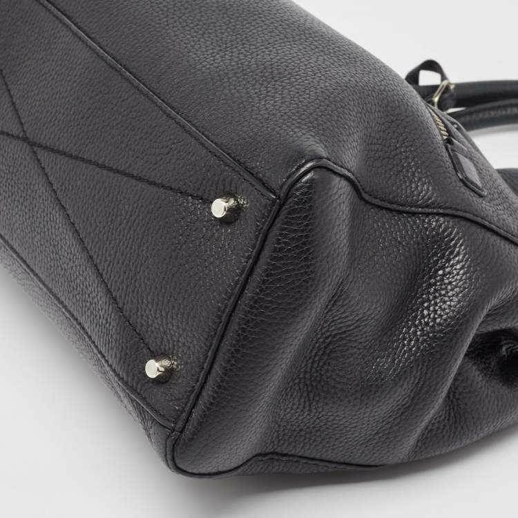 Pre Owned Marc Jacobs Black Leather Recruit East West Tote