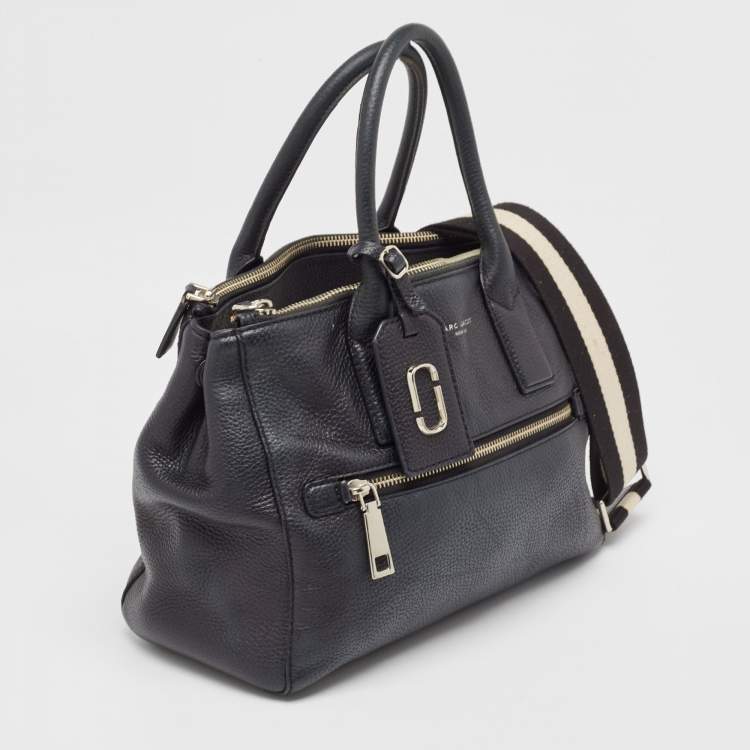 Pre Owned Marc Jacobs Black Leather Recruit East West Tote