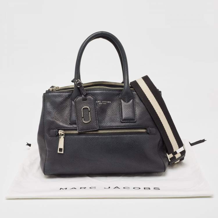Pre Owned Marc Jacobs Black Leather Recruit East West Tote