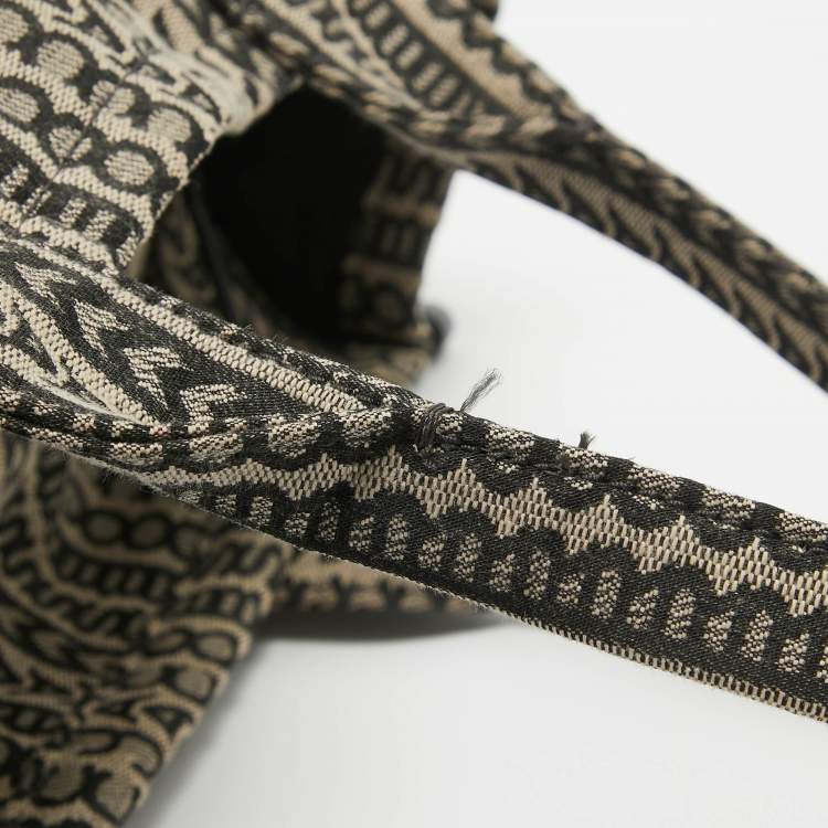 Pre Owned Marc Jacobs Beige Jacquard Canvas Large The Tote Bag