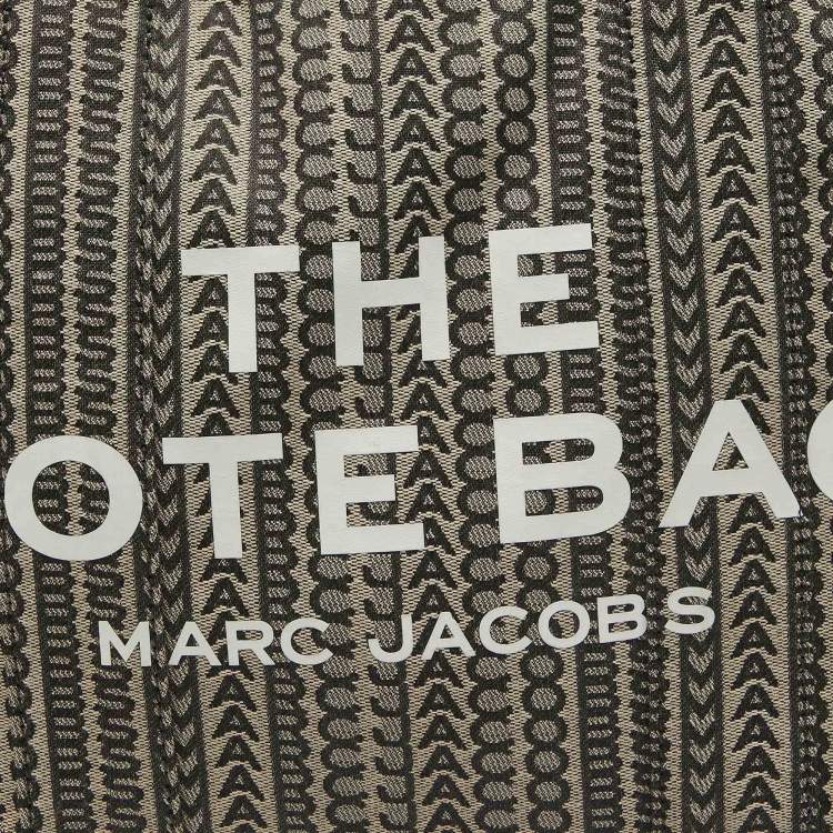 Pre Owned Marc Jacobs Beige Jacquard Canvas Large The Tote Bag