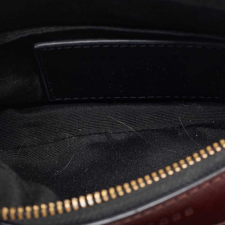 Pre Owned Marc Jacobs Black/Red Patent Leather Snapshot Camera Crossbody Bag