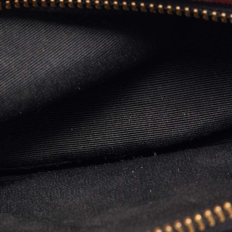 Pre Owned Marc Jacobs Black/Red Patent Leather Snapshot Camera Crossbody Bag