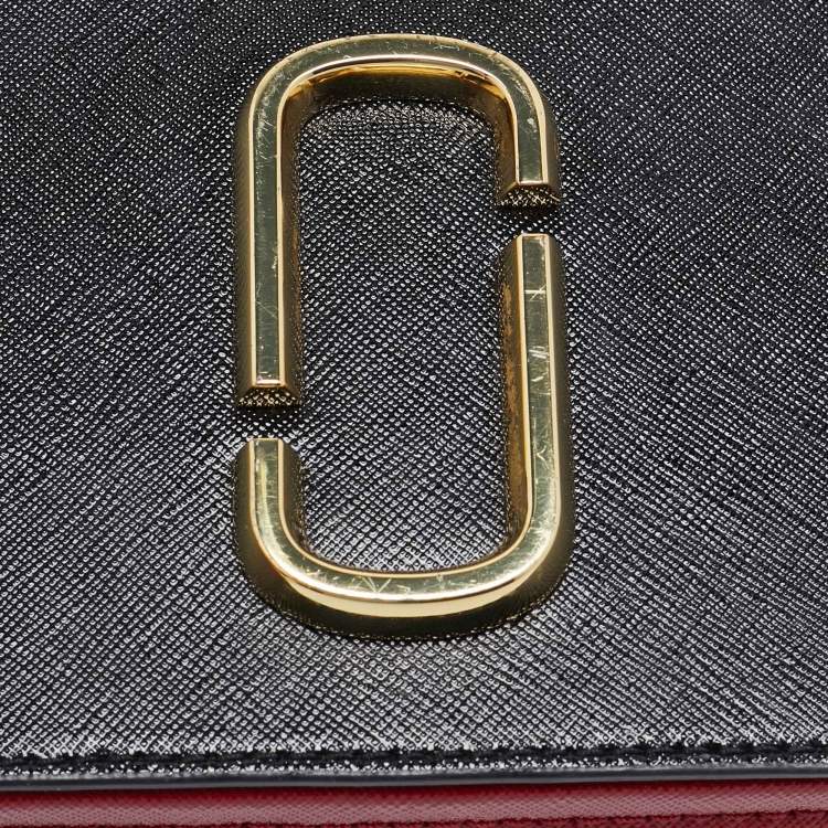 Pre Owned Marc Jacobs Black/Red Patent Leather Snapshot Camera Crossbody Bag