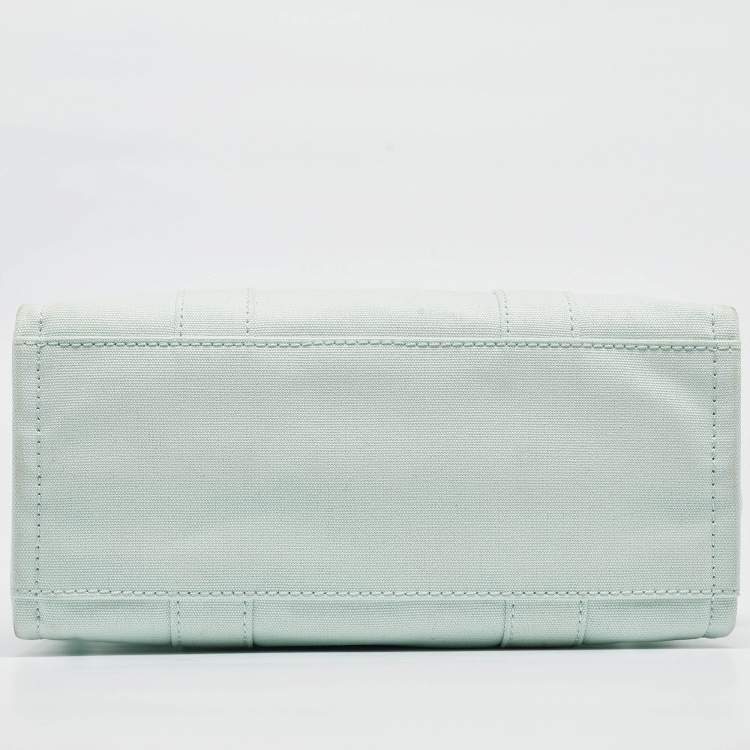 Pre Owned Marc Jacobs Mint Green/Black Canvas Medium The Tote Bag 