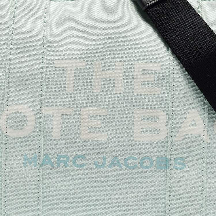 Pre Owned Marc Jacobs Mint Green/Black Canvas Medium The Tote Bag 