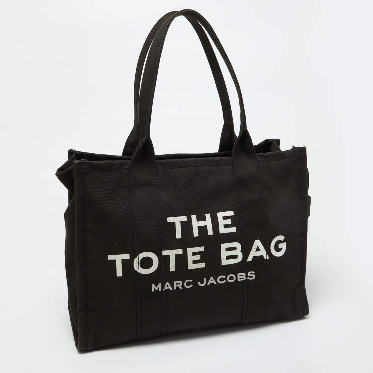 Pre Owned Marc Jacobs Black Canvas Large The Tote Bag