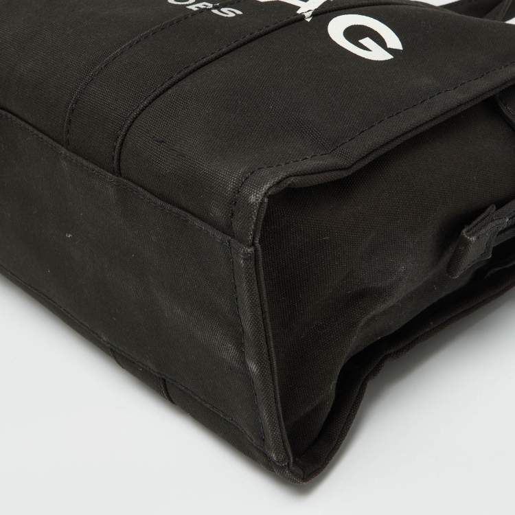 Pre Owned Marc Jacobs Black Canvas Large The Tote Bag