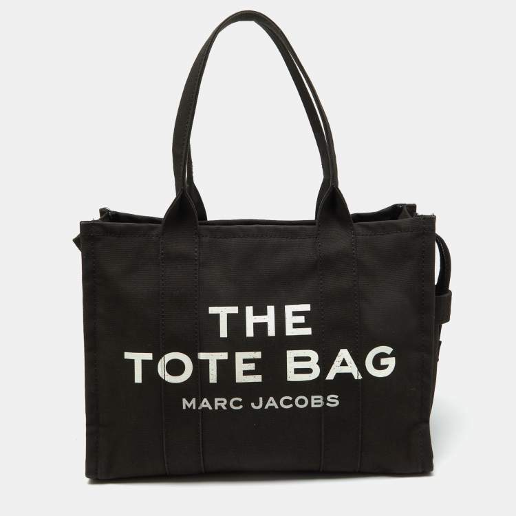 Pre Owned Marc Jacobs Black Canvas Large The Tote Bag