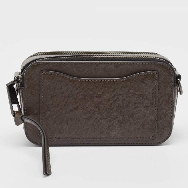 Pre Owned Marc Jacobs Metallic/Green Patent Leather Snapshot Camera Crossbody Bag