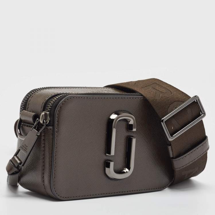 Pre Owned Marc Jacobs Metallic/Green Patent Leather Snapshot Camera Crossbody Bag