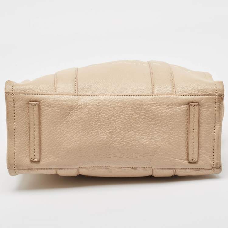 Pre Owned Marc Jacobs Beige Leather Medium The Tote Bag 