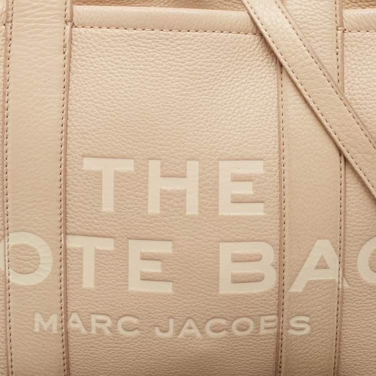 Pre Owned Marc Jacobs Beige Leather Medium The Tote Bag 
