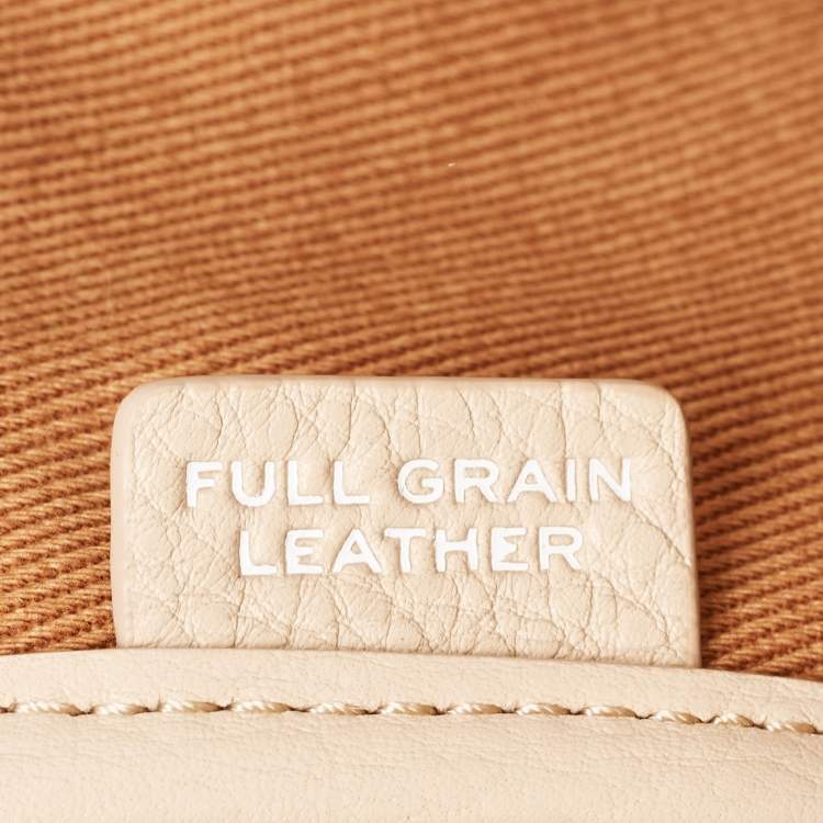 Pre Owned Marc Jacobs Beige Leather Medium The Tote Bag 