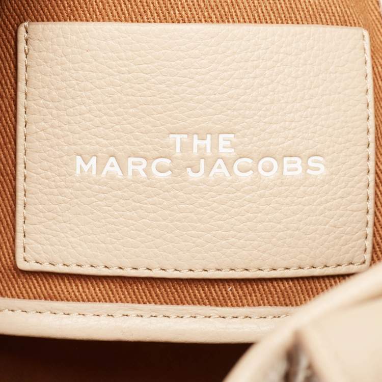 Pre Owned Marc Jacobs Beige Leather Medium The Tote Bag 