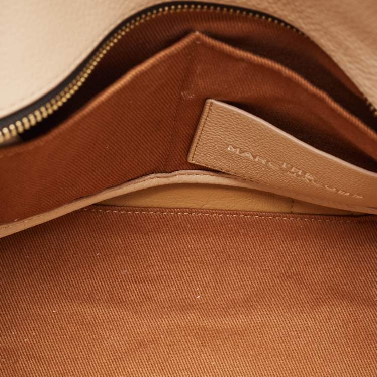 Pre Owned Marc Jacobs Beige Leather Medium The Tote Bag 