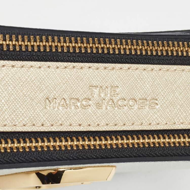 Pre Owned Marc Jacobs Gold/Silver Leather Snapshot Camera Crossbody Bag