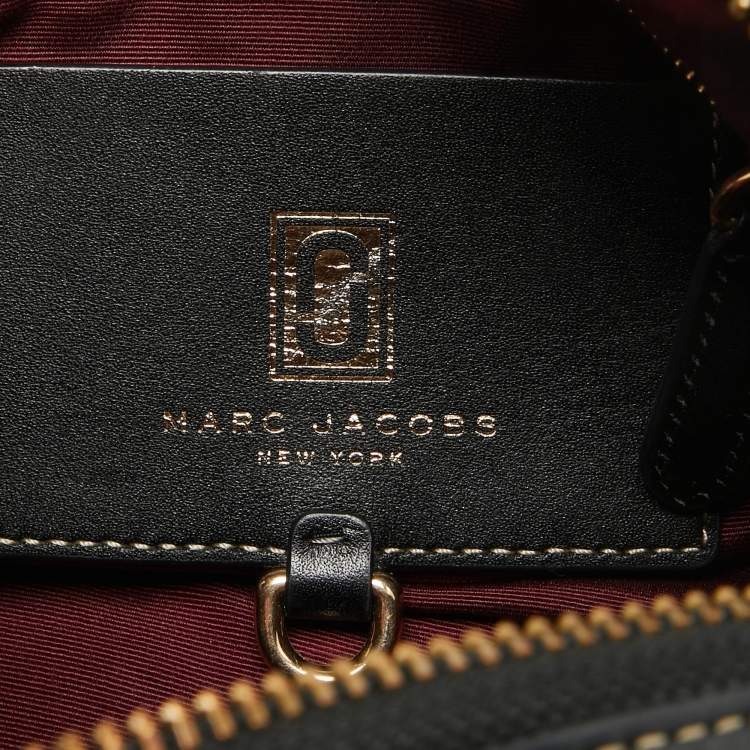 Pre Owned Marc Jacobs Black Suede and Leather Squeeze Crossbody Bag