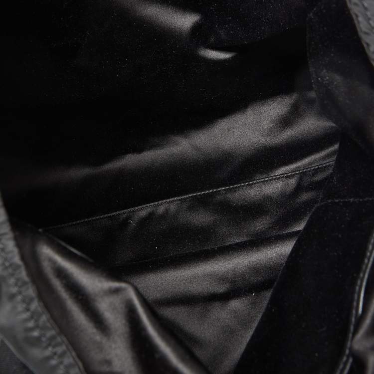 Pre Owned Marc Jacobs Black Nylon and Leather Tropical Chappy Bird Shopper Tote