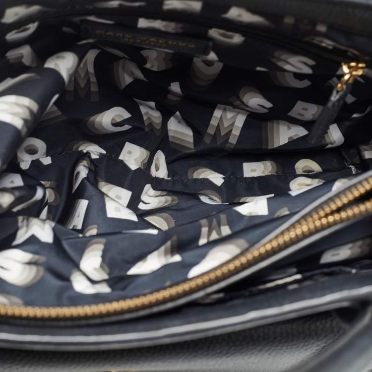 Pre Owned Marc Jacobs Black Leather Lock That Tote