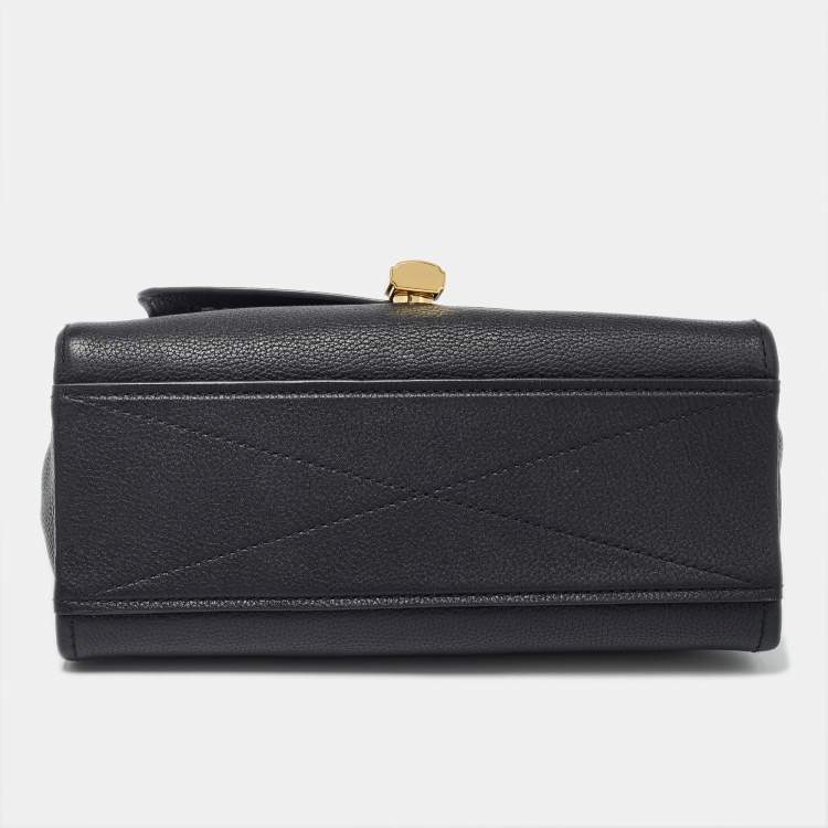 Pre Owned Marc Jacobs Black Leather Lock That Tote