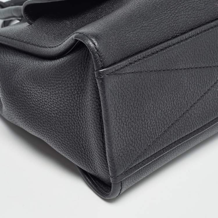 Pre Owned Marc Jacobs Black Leather Lock That Tote