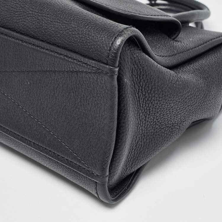 Pre Owned Marc Jacobs Black Leather Lock That Tote