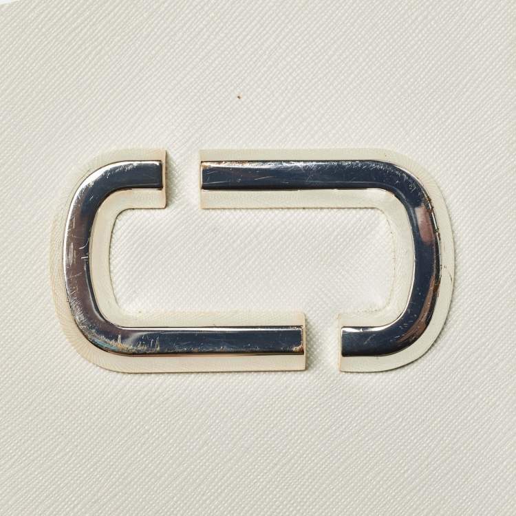 Pre Owned Marc Jacobs White Patent Leather Snapshot Crossbody Bag