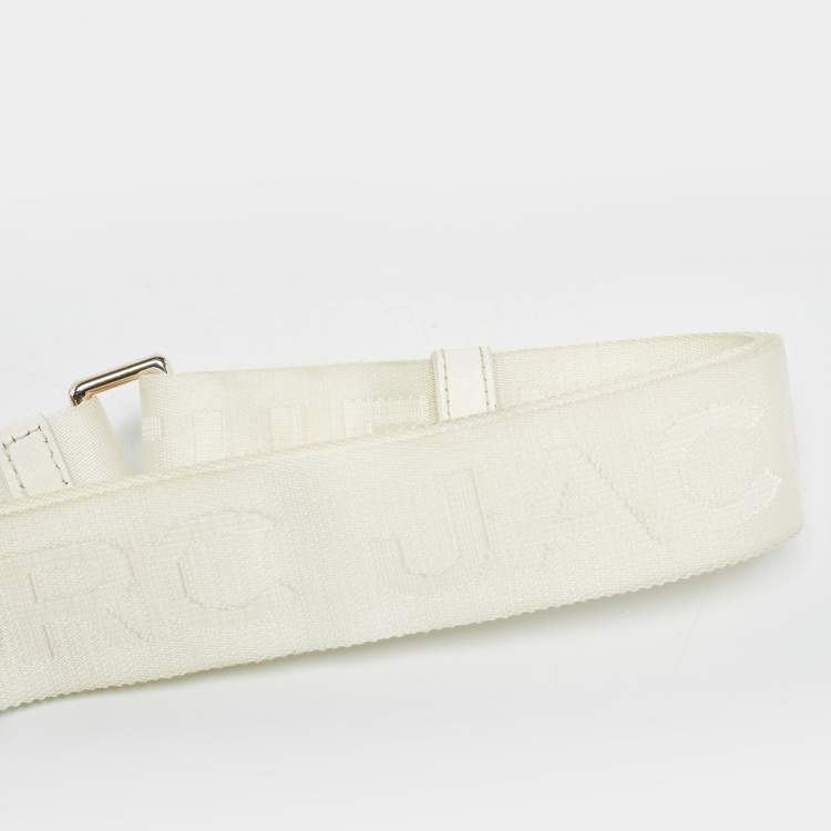 Pre Owned Marc Jacobs White Patent Leather Snapshot Crossbody Bag