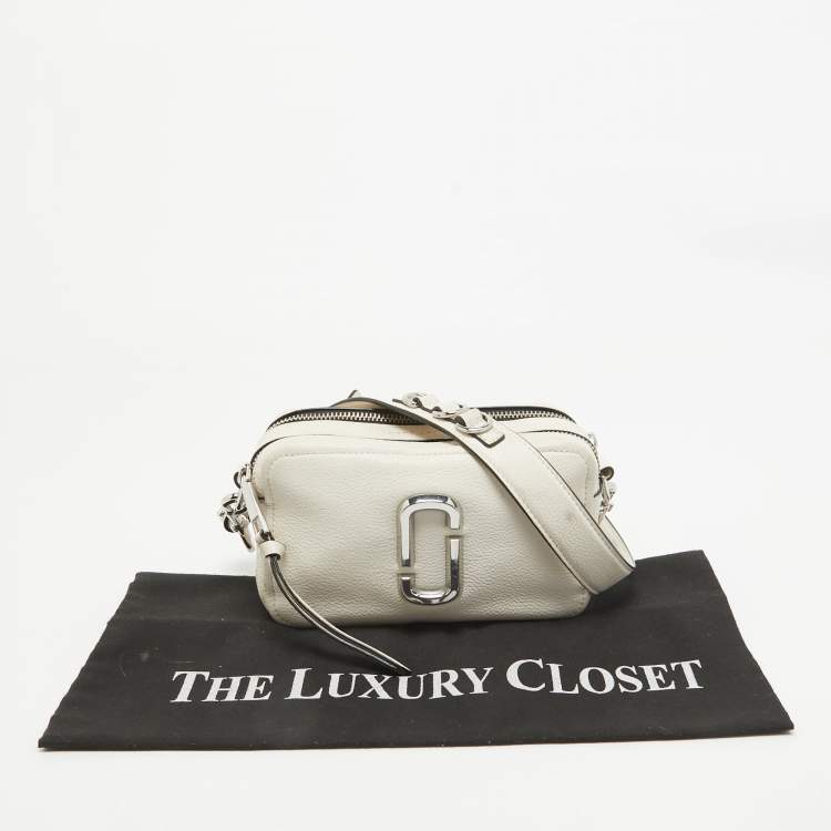 Pre Owned Marc Jacobs Off White Leather The Sofshot Camera Bag