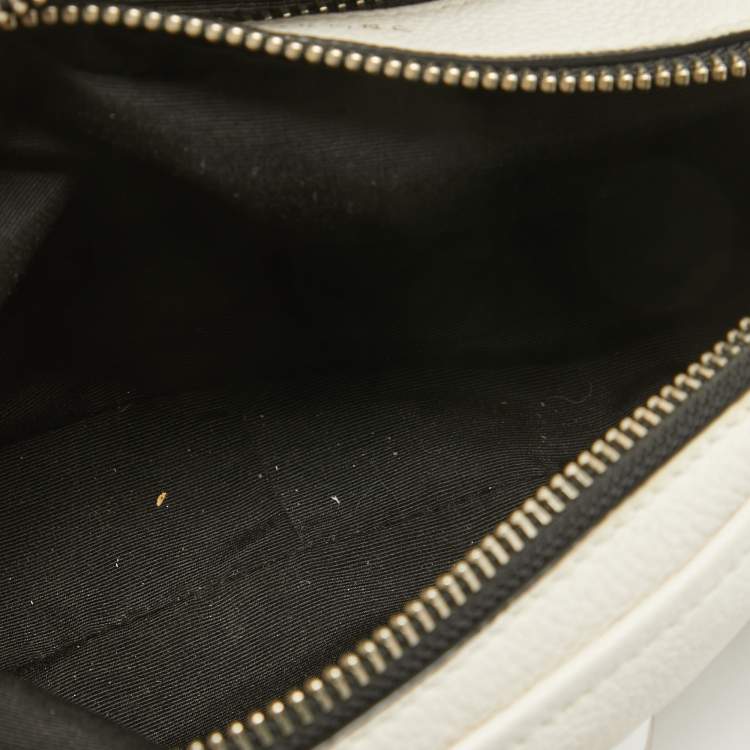 Pre Owned Marc Jacobs Off White Leather The Sofshot Camera Bag
