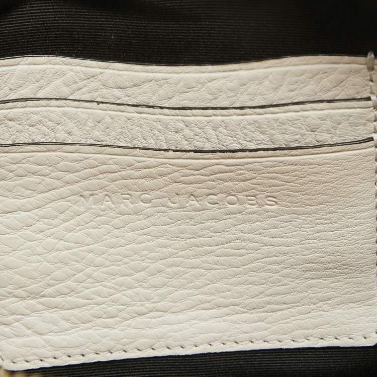 Pre Owned Marc Jacobs Off White Leather The Sofshot Camera Bag