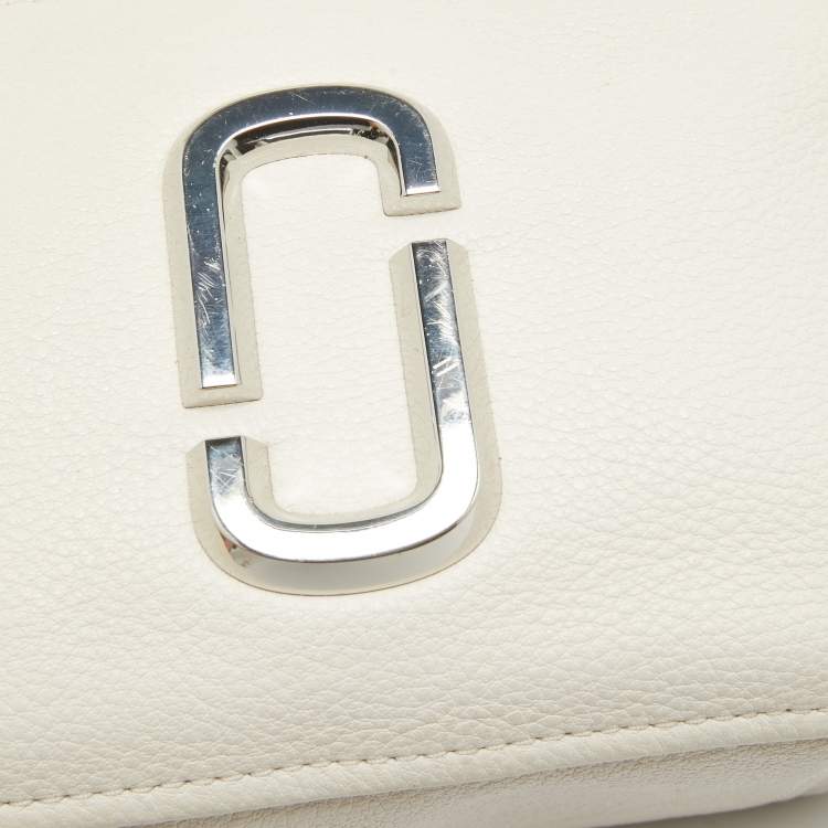 Pre Owned Marc Jacobs Off White Leather The Sofshot Camera Bag