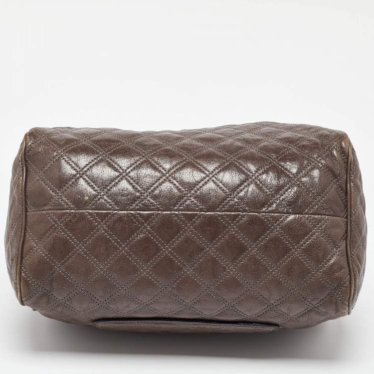 Pre Owned Marc Jacobs Beige Quilted Leather Westside Boston Bag