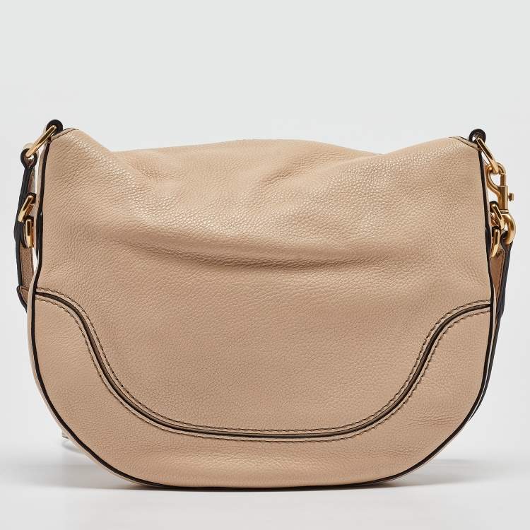Pre Owned Marc Jacobs Beige Leather Small The Drifter Shoulder Bag