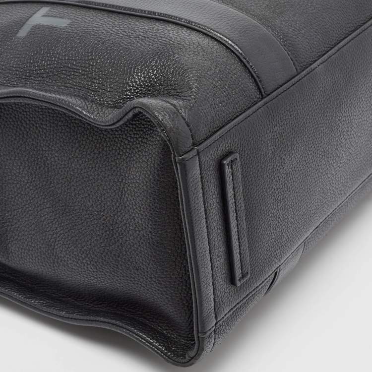 Pre Owned Marc Jacobs Black Leather Large The Tote Bag